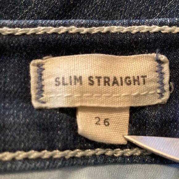 MADEWELL Slim Straight High Rise Jeans W/ Raw Hem Size 26 - Picture 2 of 9